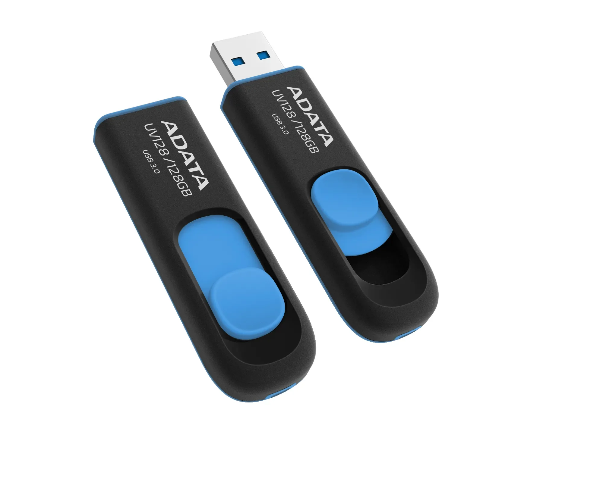 Флеш накопитель 256GB A-DATA UV128, USB 3.2, черный/синий