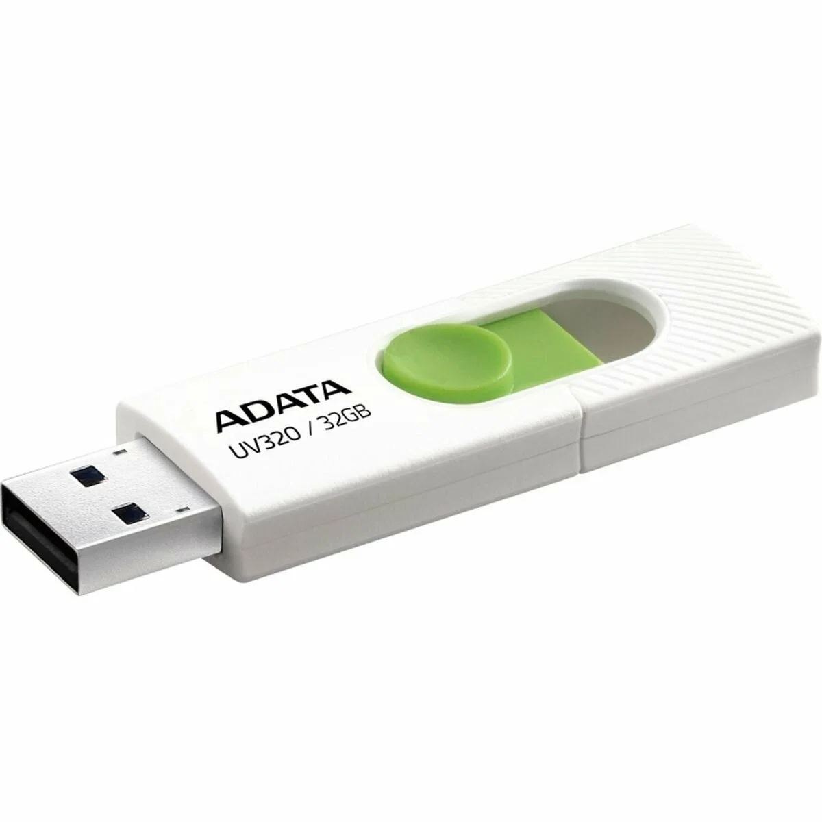 Флеш накопитель 256GB A-DATA UV320, USB 3.2, белый/зеленый