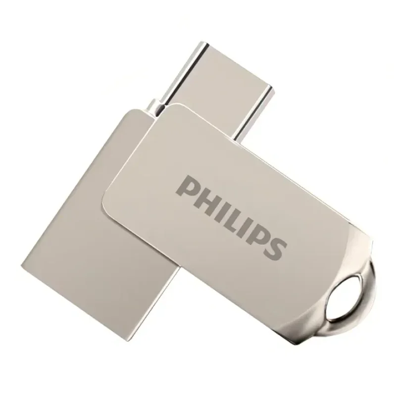 Флеш накопитель 256Gb PHILIPS 2-in-1 USB 3.2 USB C, OTG, USB 3.2/Type-C, Металл, 100 MB/s
