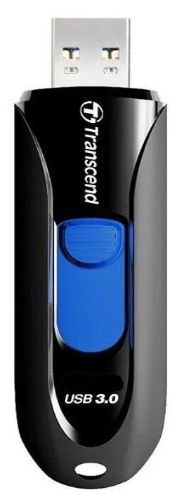 Флеш накопитель 256GB Transcend JetFlash 790, USB 3.1 Gen 1, Черный/Синий