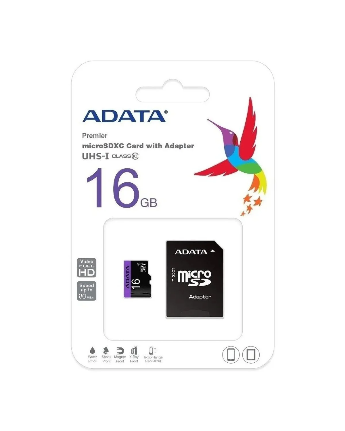 Флеш карта microSD 32GB A-DATA Premier microSDHC Class 10 UHS-I A1 100/20 MB/s (SD адаптер)