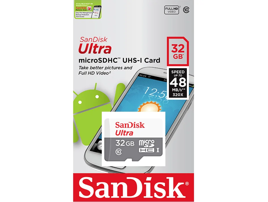 Флеш карта microSD 32GB SanDisk microSDHC Class 10 Ultra UHS-I 100MB/s