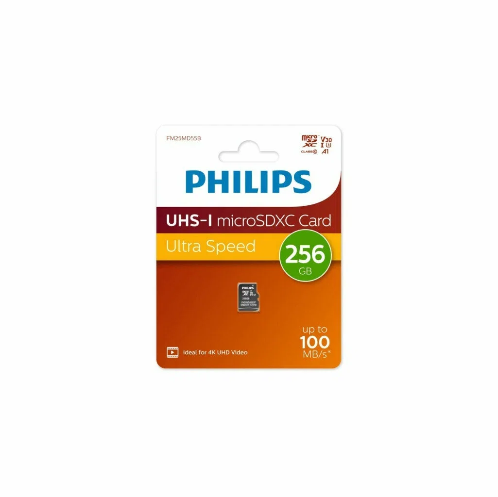 Флеш карта microSD 512GB PHILIPS High Speed  microSDHC Class 10 UHS-I U3, V30, A1, 130MB/s