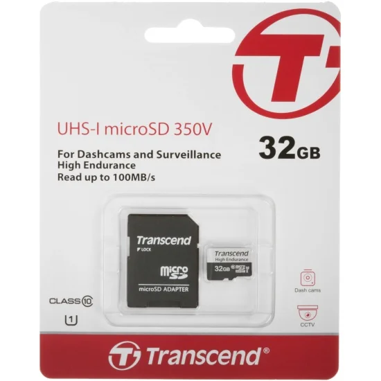 Флеш карта microSD 512GB Transcend microSDXC Class 10 UHS-I U3, V30, A1, (SD адаптер), TLC