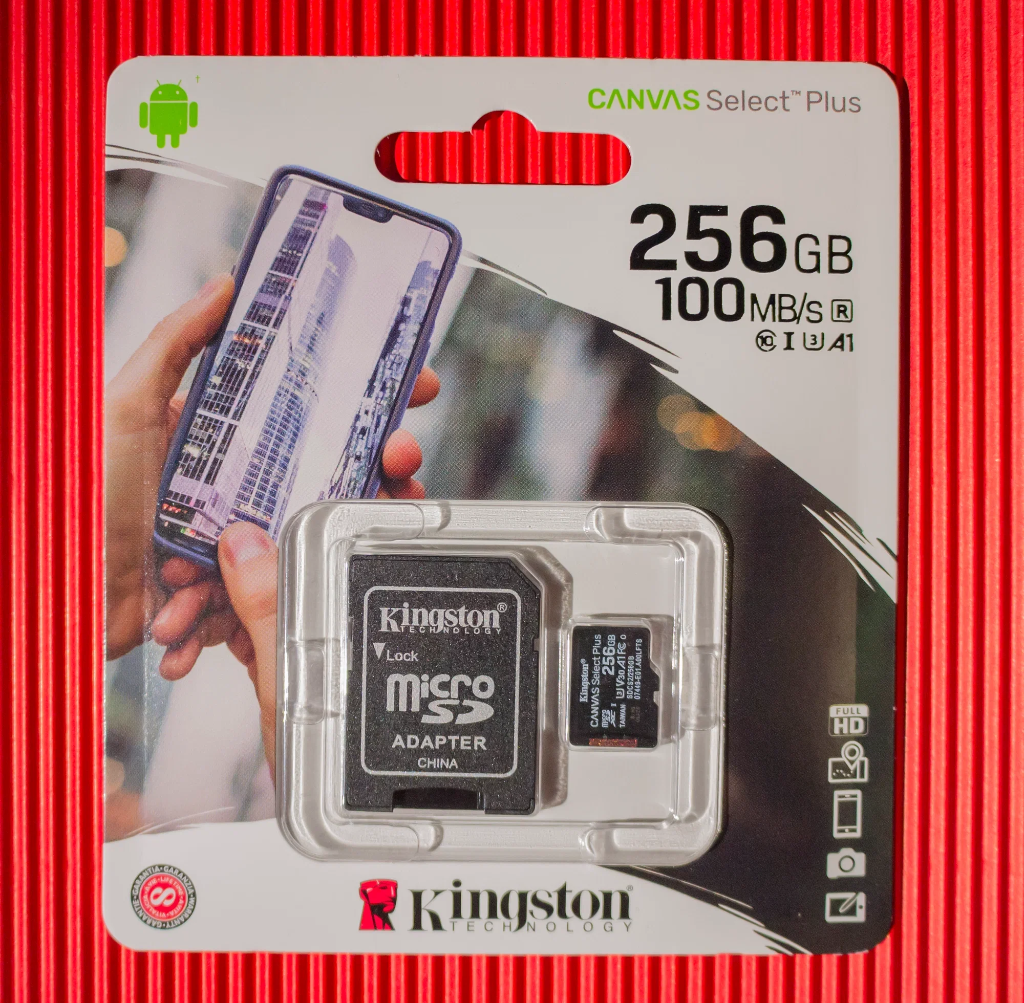 Флеш карта microSD 64GB Kingston microSDXC Class 10 UHS-I U1 A1 V 10 Select Plus (SD адаптер) 100MB/s