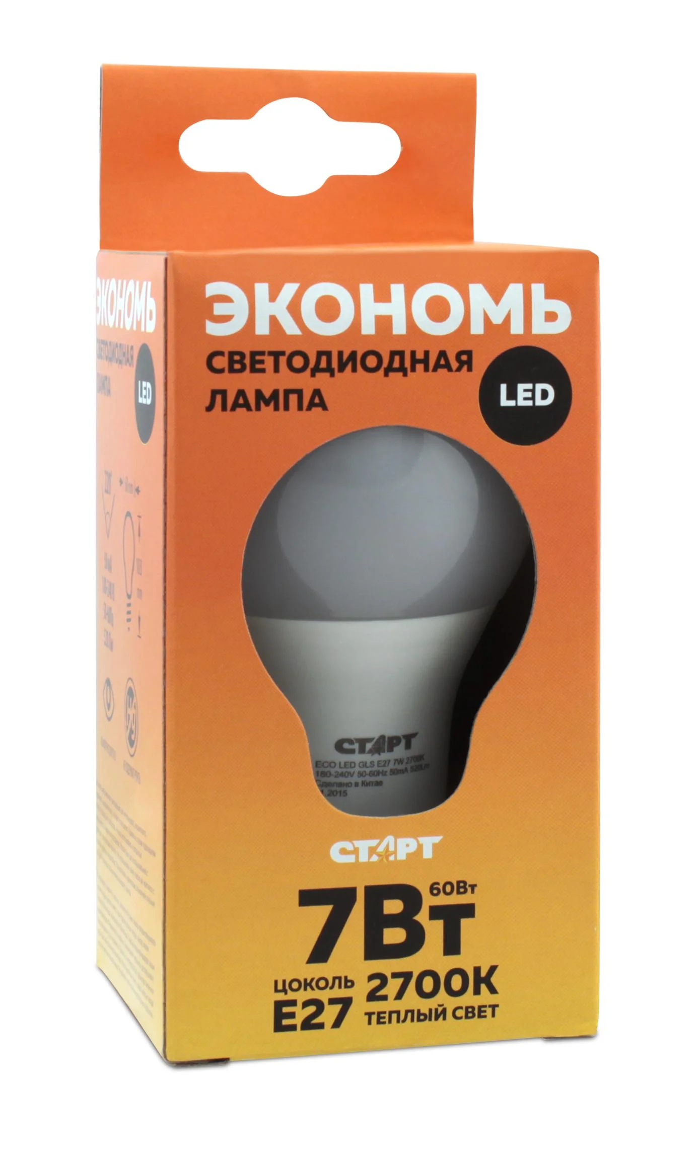 Лампа LED СТАРТ ECO GLS E27 15W 2700K
