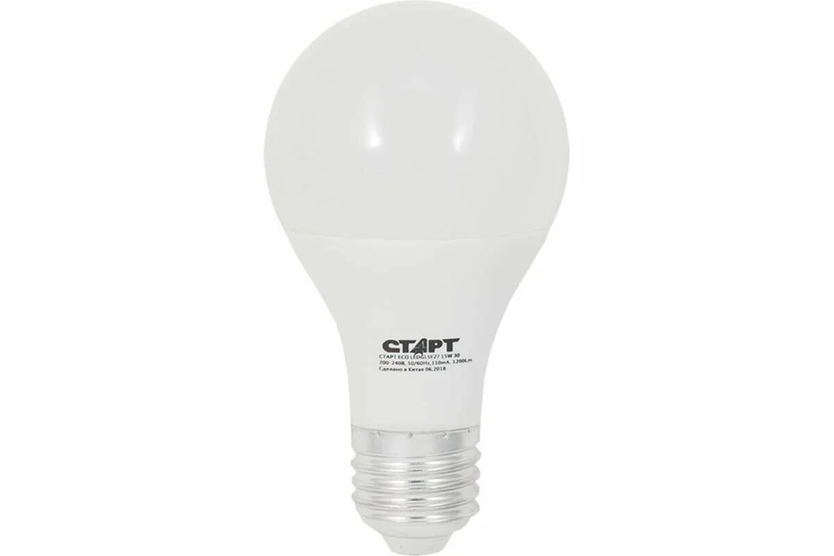 Лампа LED СТАРТ ECO GLS E27 15W 2700K