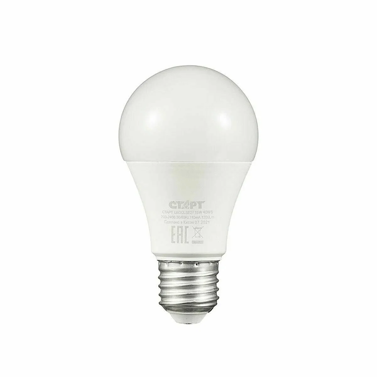 Лампа LED СТАРТ ECO GLS E27 15W 2700K