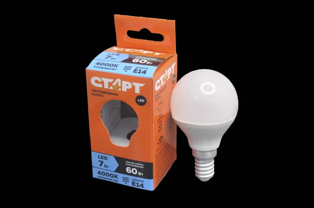 Лампа LED СТАРТ ECO Sphere E14  7W 4000K