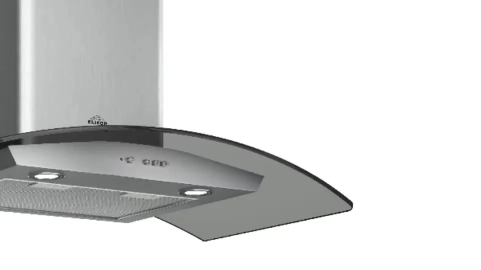 Вытяжка настенная AMETHYST 90H-650-K3D серебристый/прозрачный ELIKOR