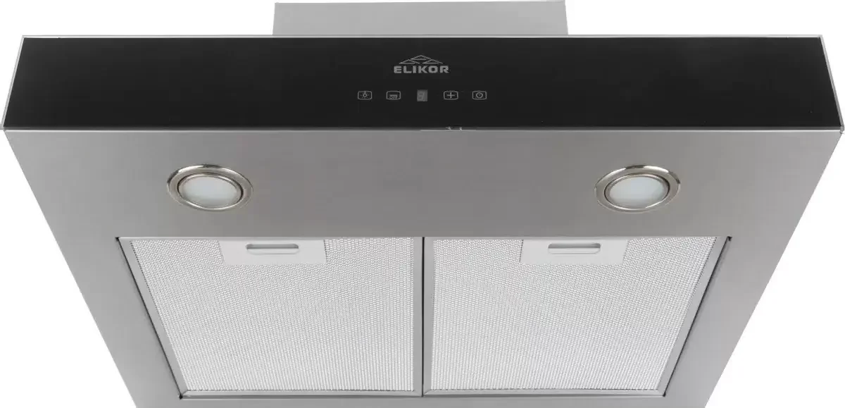 Вытяжка настенная Агат 60Н-1000-Е4Д нержавеющая сталь/черный ELIKOR