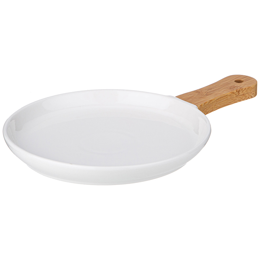 ARTI-M ТАРЕЛКА LEFARD "NATIVE" С ДЕРЕВ. РУЧКОЙ 30,5*20*2,2 СМ (КОР=24ШТ.)