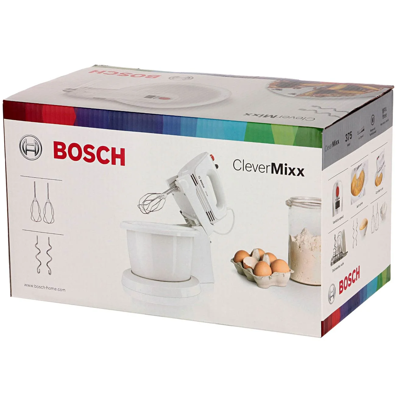 Миксер ручной Bosch MFQ2600W 375Вт, белый