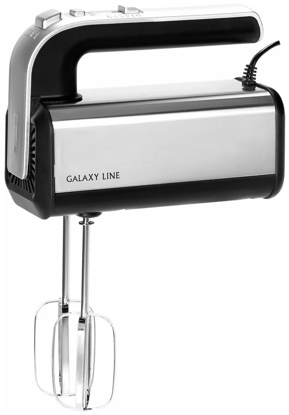 Миксер электрический Galaxy Line GL 2228, серебристый с черным, ручной, 700 Вт, 5 скоростей + режим “Турбо”