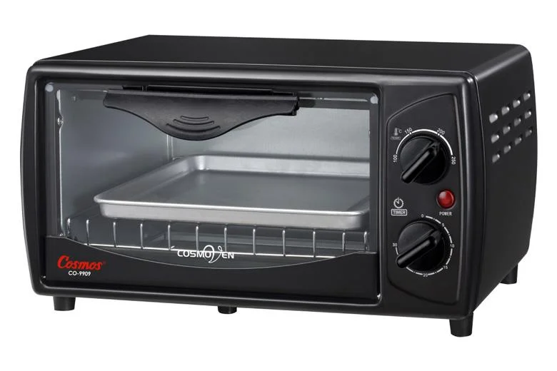Мини печь Sakura SA-7018B черный, 10 л, мощность 1000 Вт, 2 кварц.нагреват.элемента, регулировка температуры 100-250С, 30-минутный таймер со звонком,