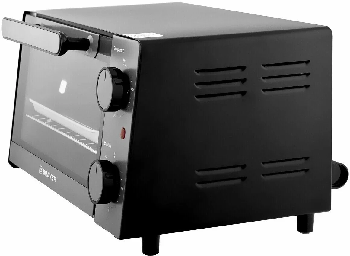 Мини-печь BRAYER BR2600 1200 Вт, 9 л, серебристый