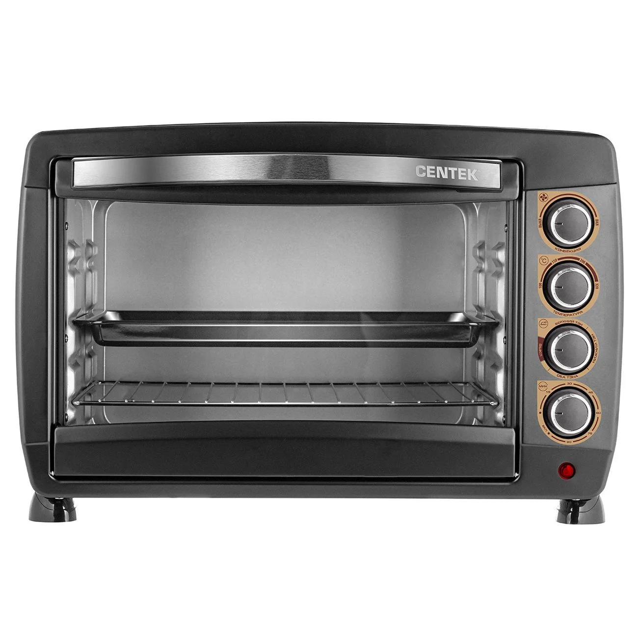 Мини-печь Centek CT-1532-46 (черн) 46л 2000 Вт,, таймер 90 мин, 4 режима, max 320°