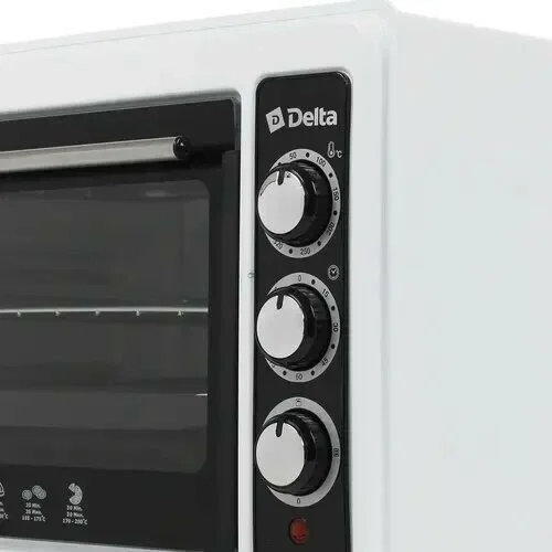 Мини-печь Delta D-0123 белая с тэном повыш мощности,1300 Вт, 37 л