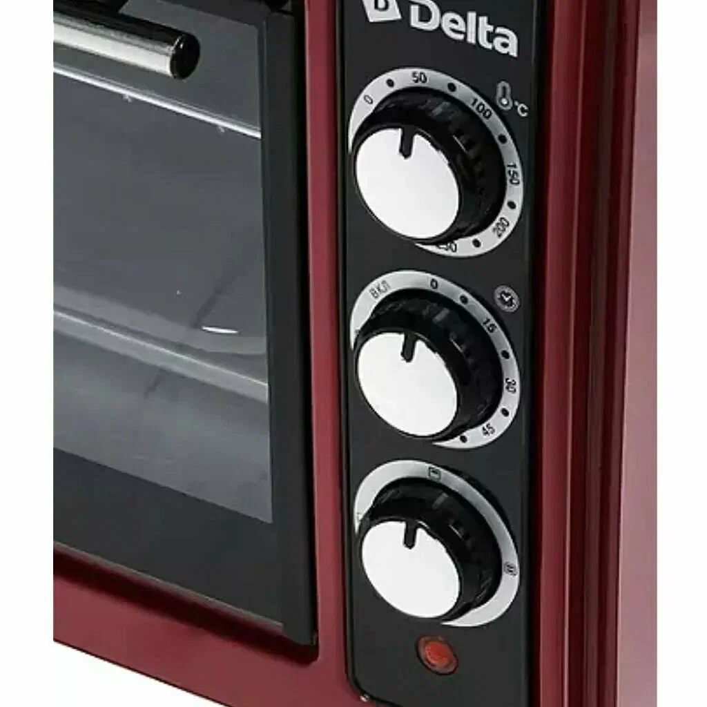 Мини-печь Delta D-0123 бордовая