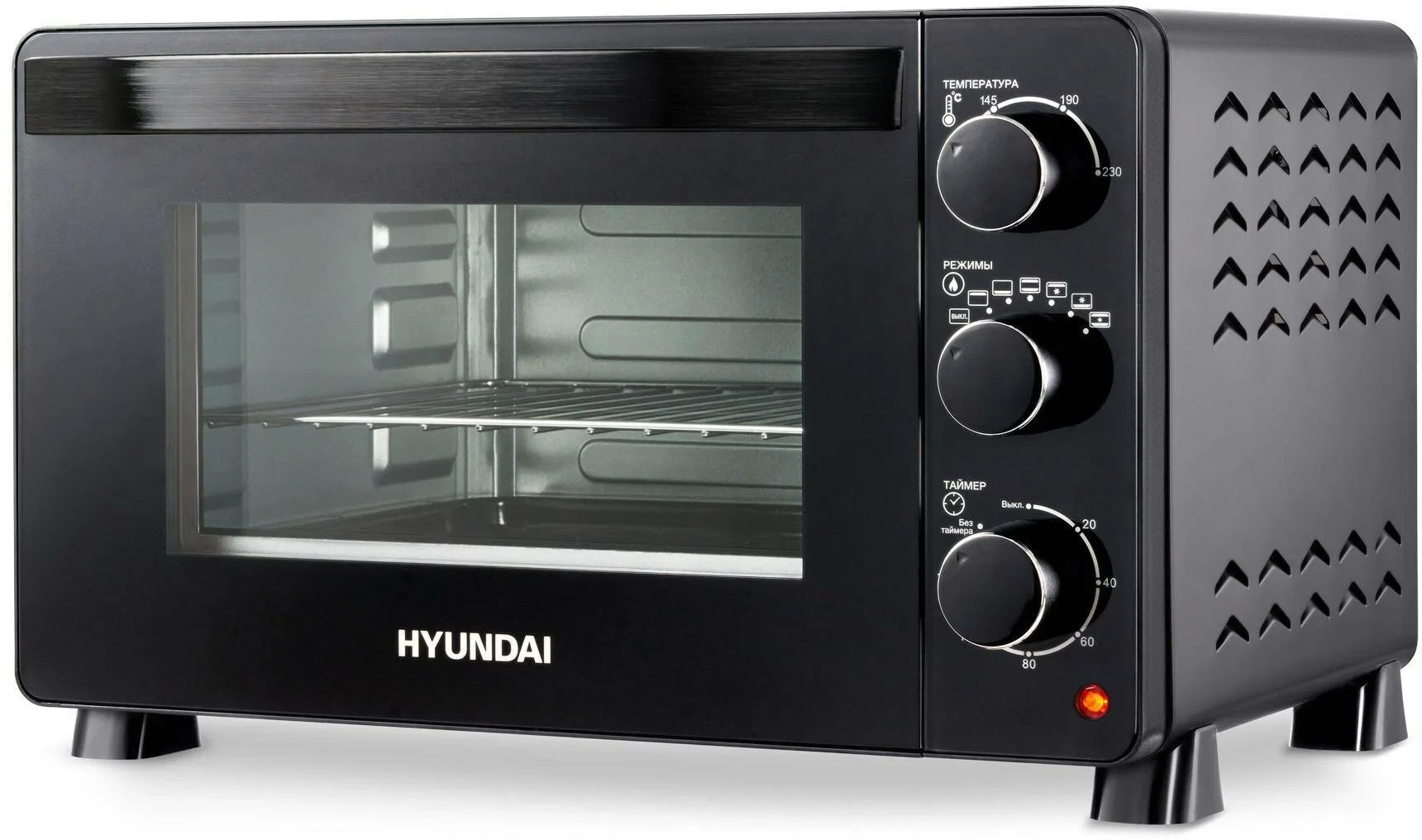 Мини-печь Hyundai MIO-HY080 23 л, 150 Вт, черный