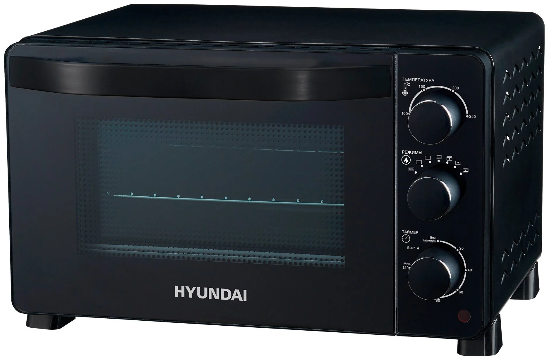 Мини-печь Hyundai MIO-HY080 23 л, 150 Вт, черный