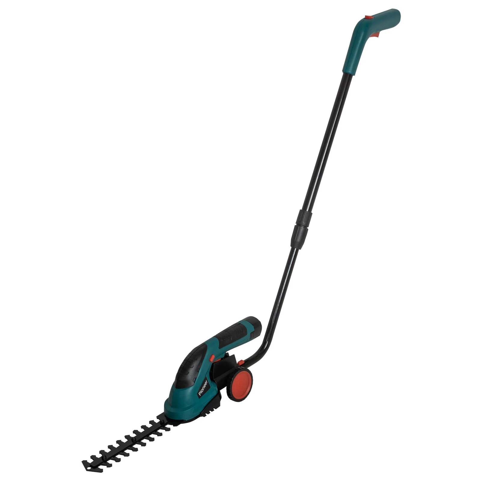 Кусторез беспроводной Pioneer BHT-070V15-02R, 7.2 В, 2000 мАч, 1000 об/мин, ширина лезвия 100 мм.