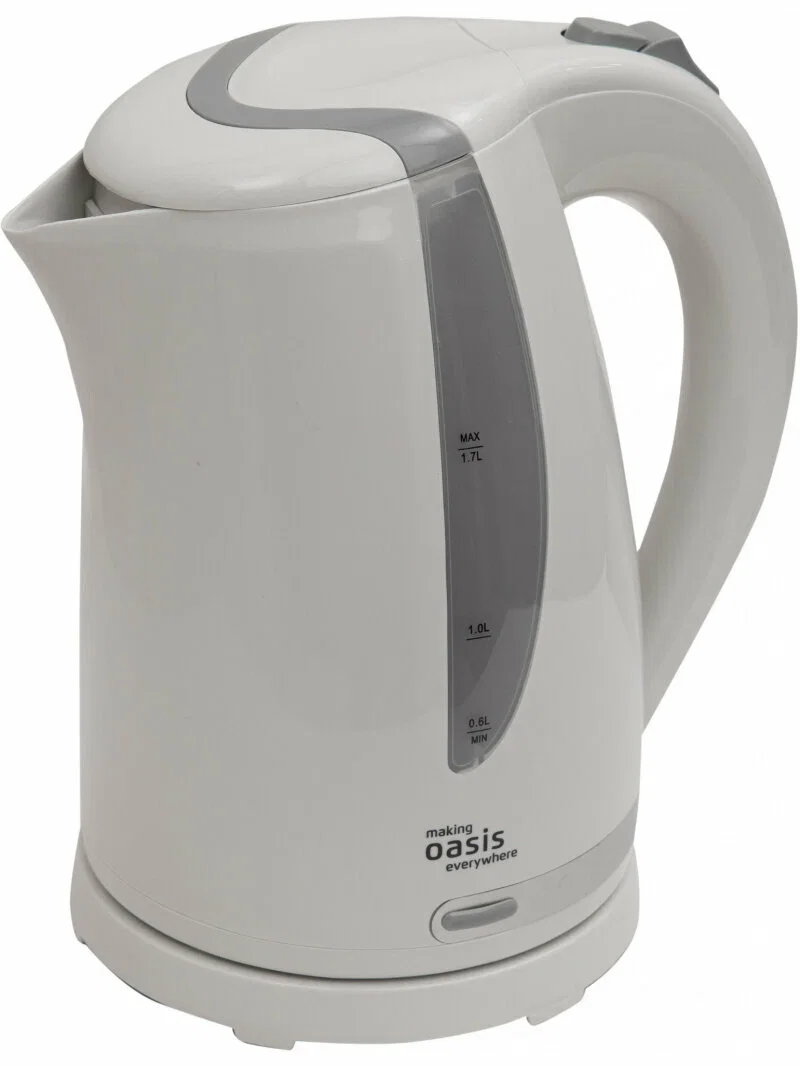 Чайник электрический Oasis K-2PW 1.7 л, 2200 Вт, белый корпус: пластик