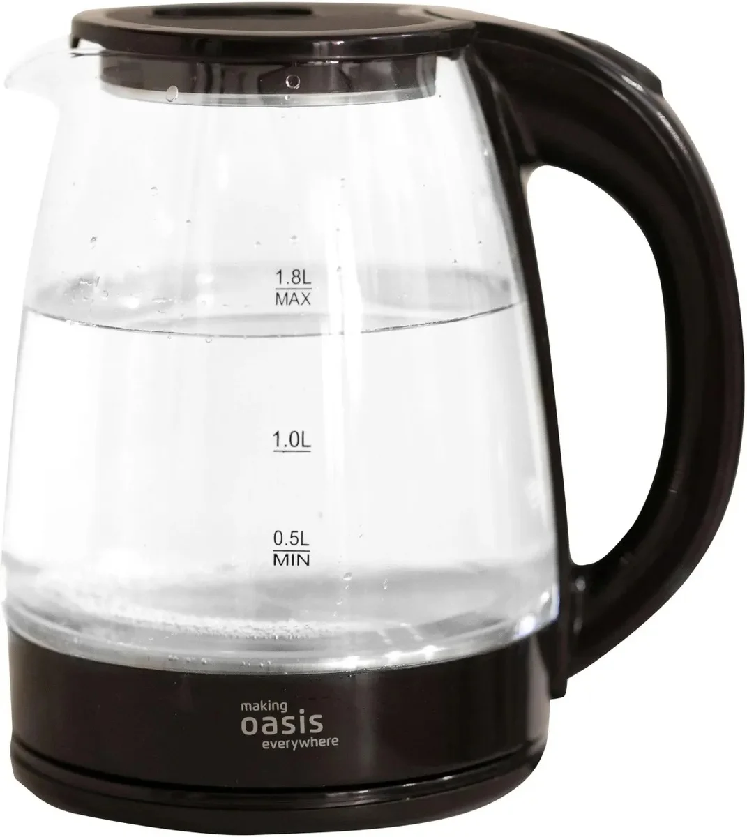 Чайник электрический Oasis K-8GВ стекло/черный 1,8л.