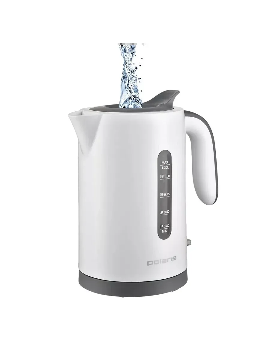 Чайник электрический Polaris PWK 1220C Water Way Pro 1.2 л, 2200 Вт, белый корпус: пластик (PWK 1220C)