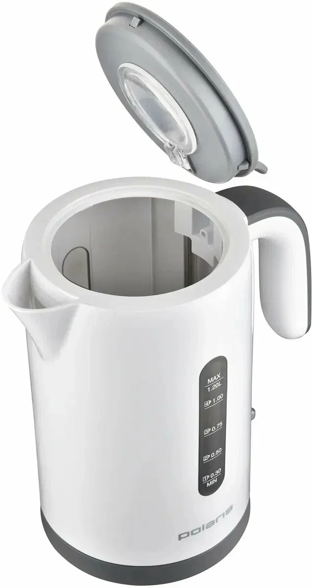 Чайник электрический Polaris PWK 1220C Water Way Pro 1.2 л, 2200 Вт, белый корпус: пластик (PWK 1220C)