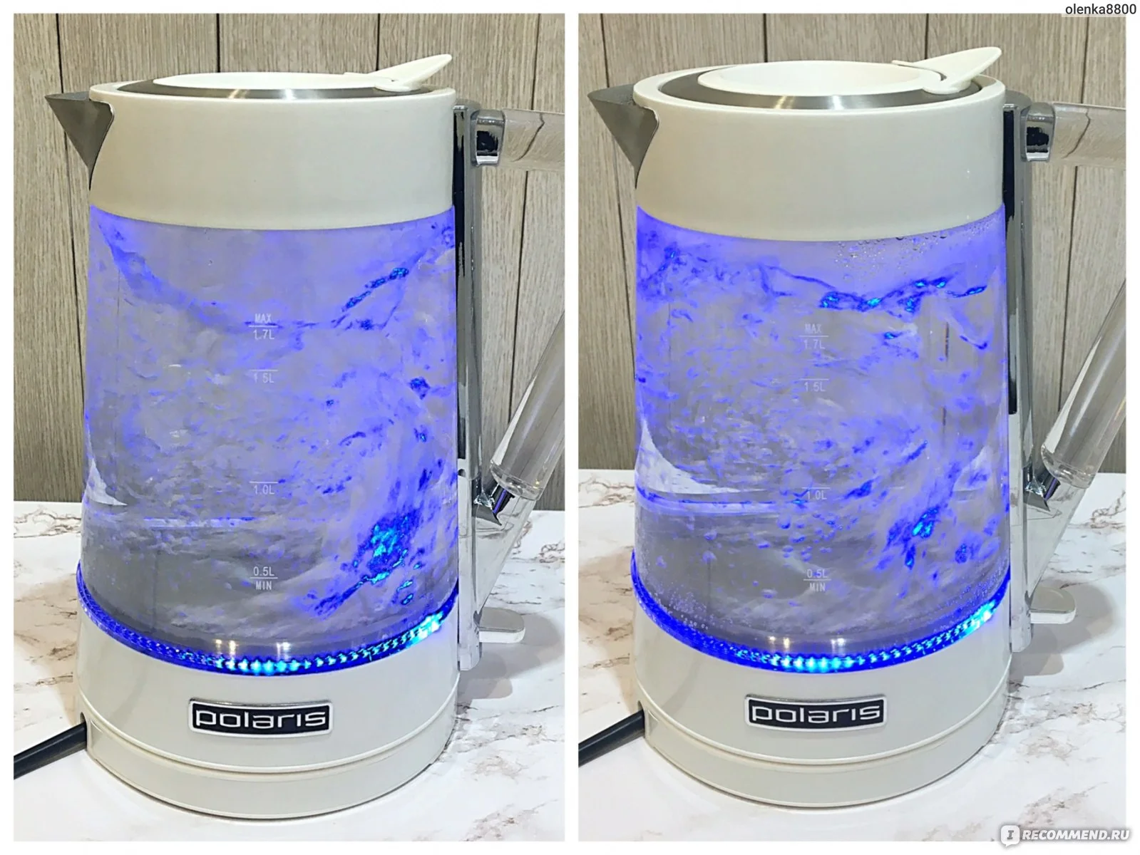 Чайник электрический Polaris PWK 1715 CGL Water Way Pro, Белый