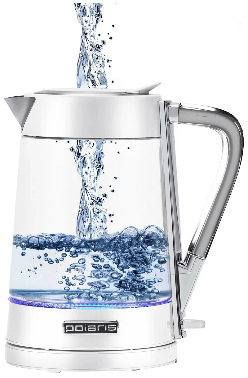 Чайник электрический Polaris PWK 1715 CGL Water Way Pro, Белый