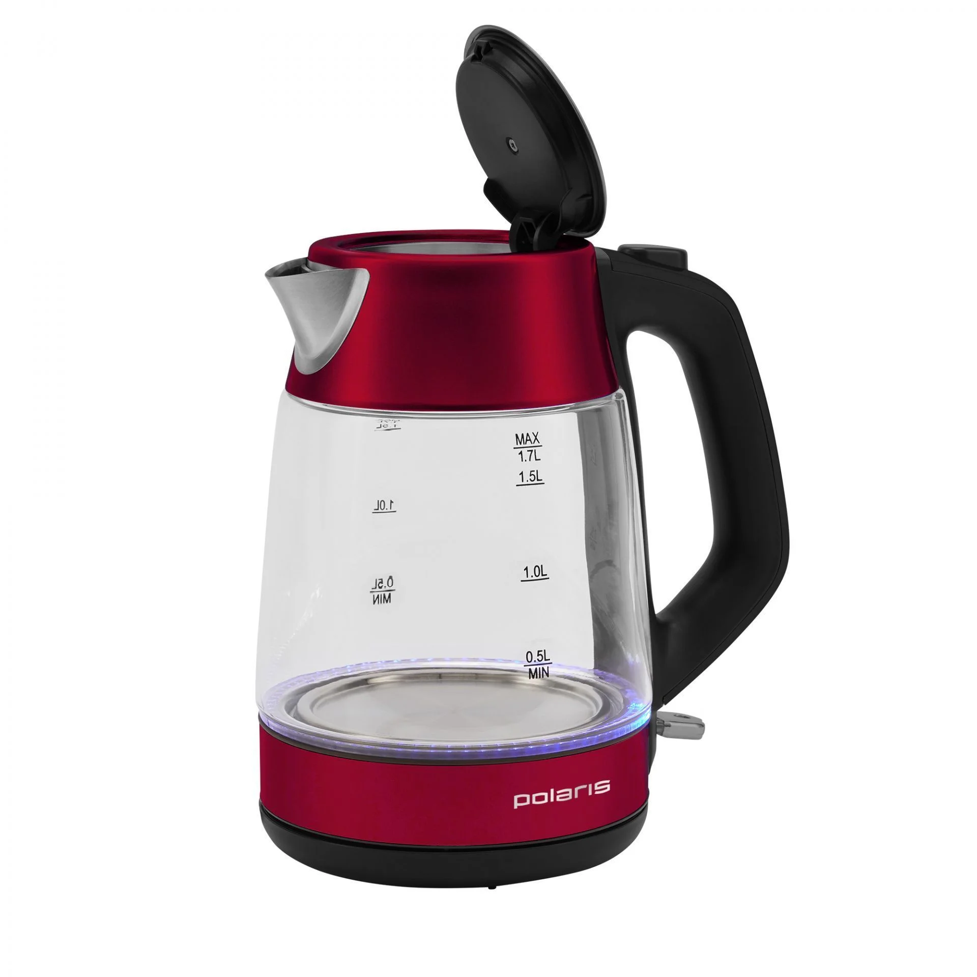 Чайник электрический Polaris PWK1760CGL графит, 1,7 л, 2150 Вт, стекло