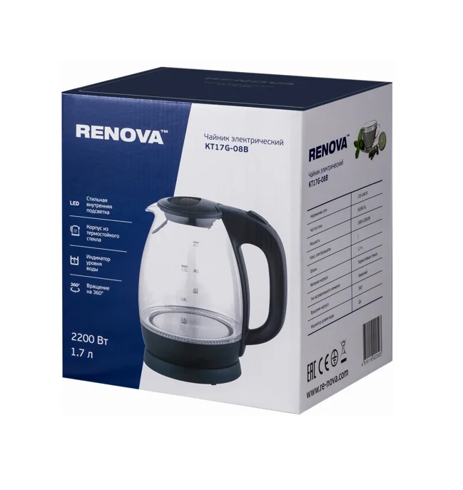 Чайник электрический Renova KT17G-08B
