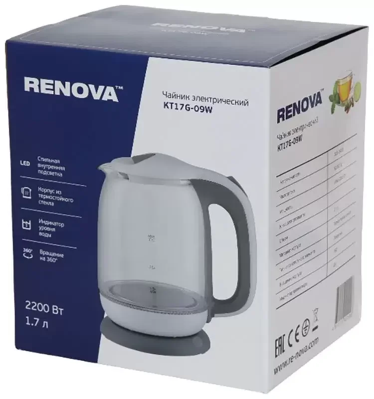 Чайник электрический Renova KT17G-09W