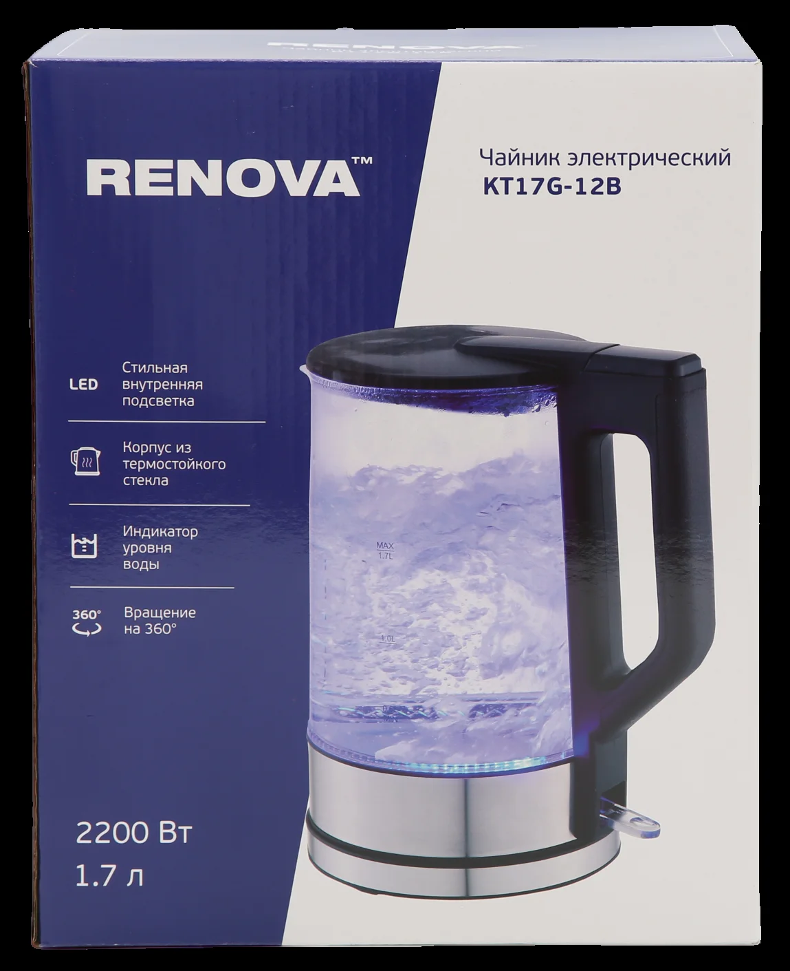 Чайник электрический Renova KT17G-12B