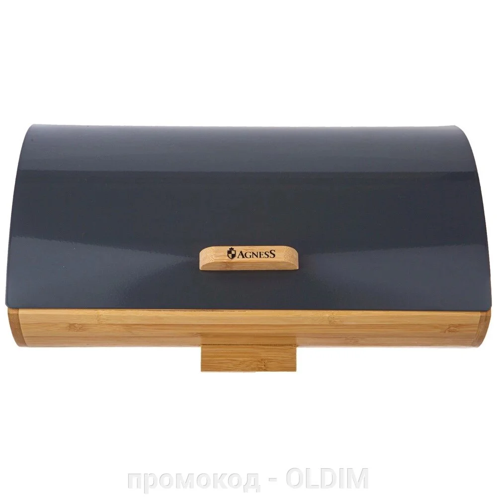 ХЛЕБНИЦА AGNESS 35Х25Х15,5СМ GREY