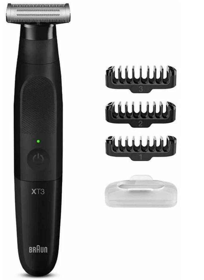 Триммер Braun XT3100, от батареи 45 мин, длина стрижки 0.1-3мм.,Число насадок 3.