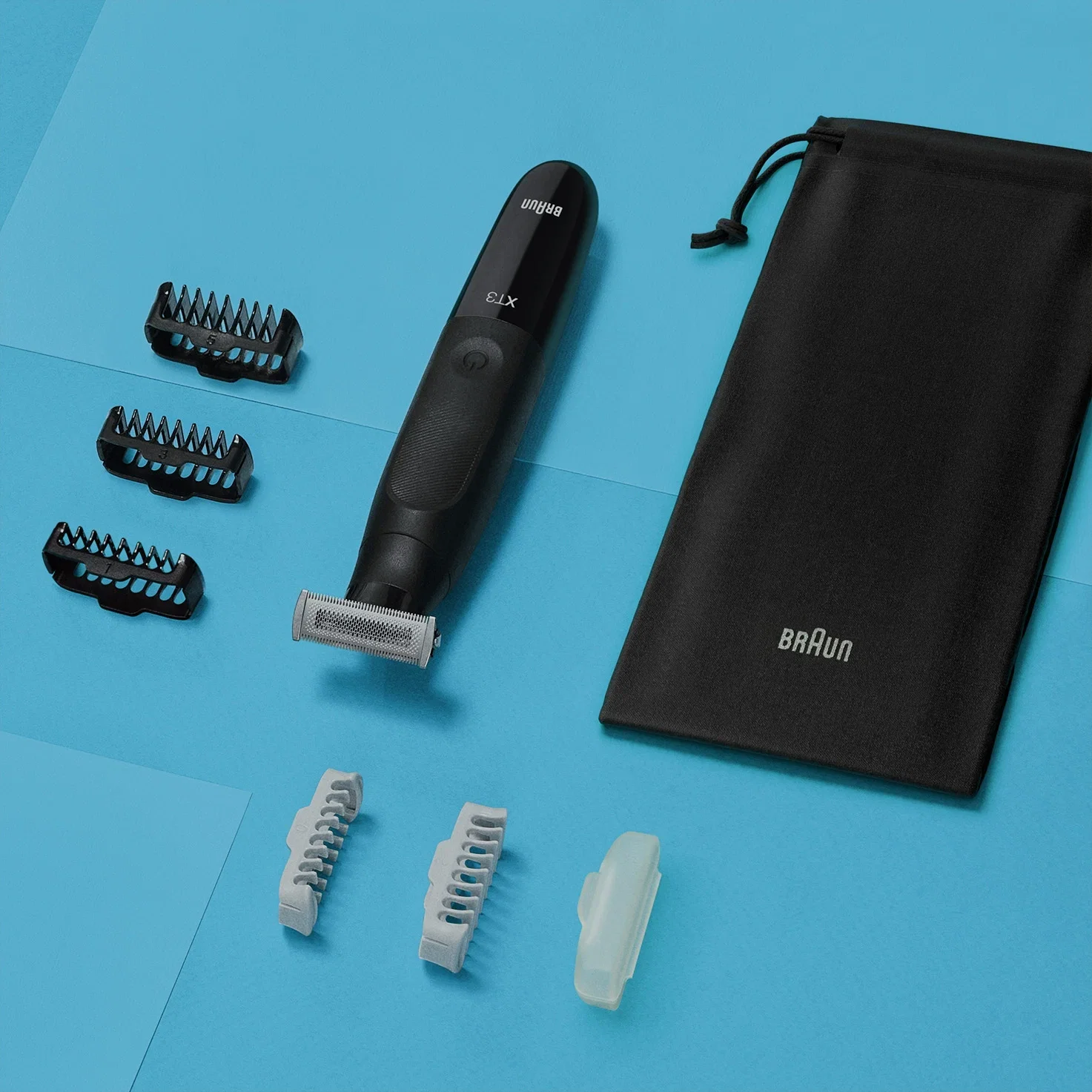 Триммер Braun XT3100, от батареи 45 мин, длина стрижки 0.1-3мм.,Число насадок 3.