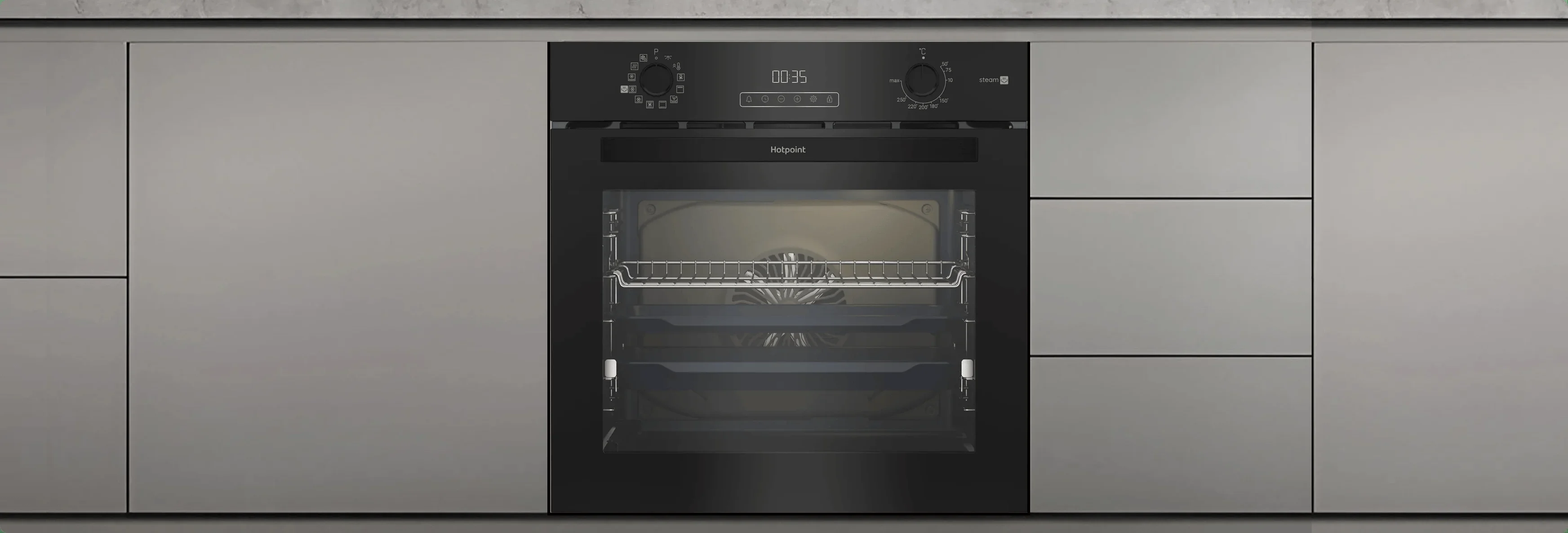 Электрический духовой шкаф Hotpoint HSTF 1231 JSAH BLG