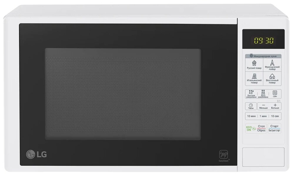 СВЧ печь-соло LG MS20R42D белый 700Вт, 20л, сенсор)