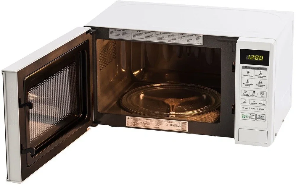 СВЧ печь-соло LG MS20R42D белый 700Вт, 20л, сенсор)