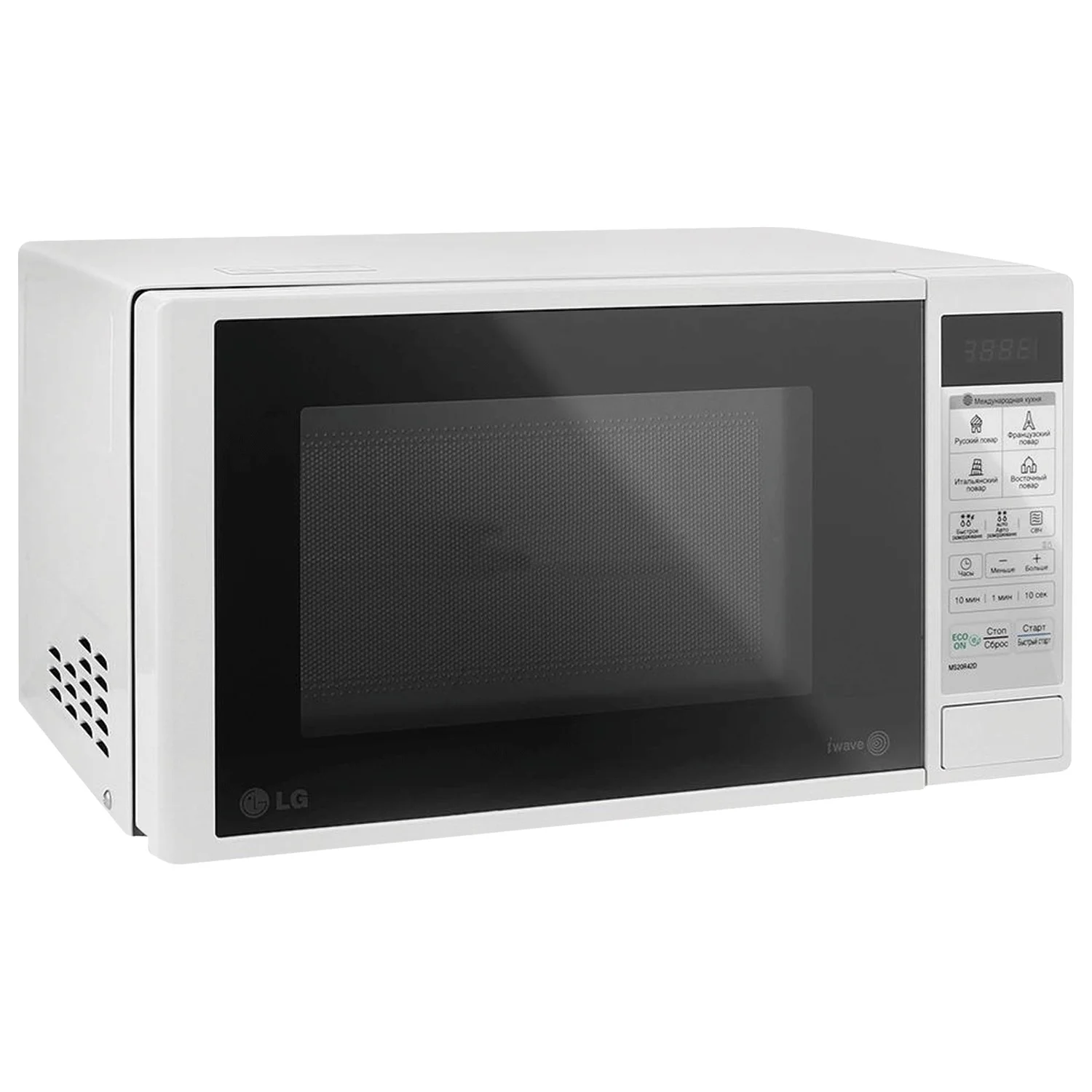 СВЧ печь-соло LG MS20R42D белый 700Вт, 20л, сенсор)