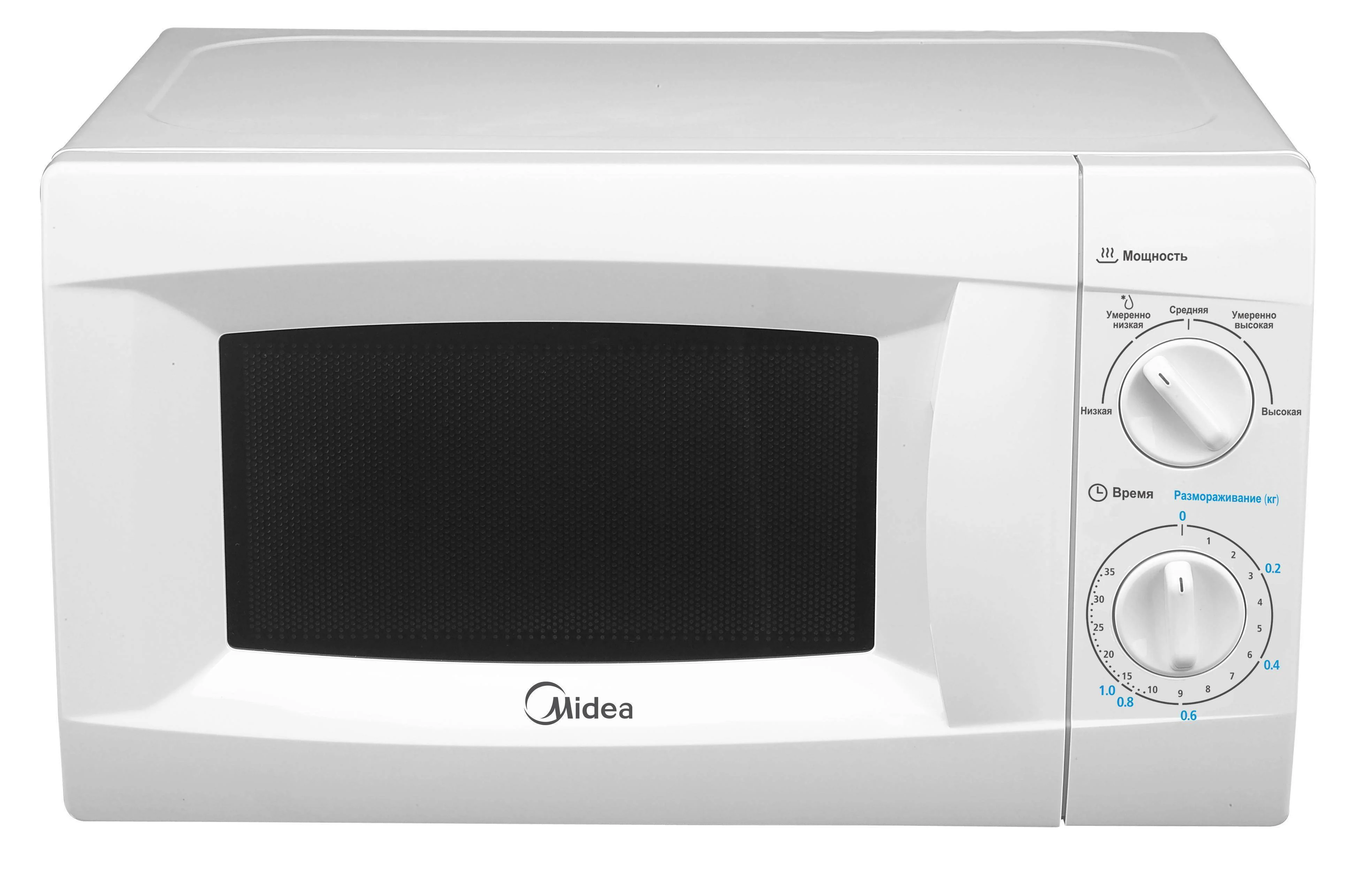 СВЧ печь-соло Midea MM720CKE, белый 700Вт, 20л, механика