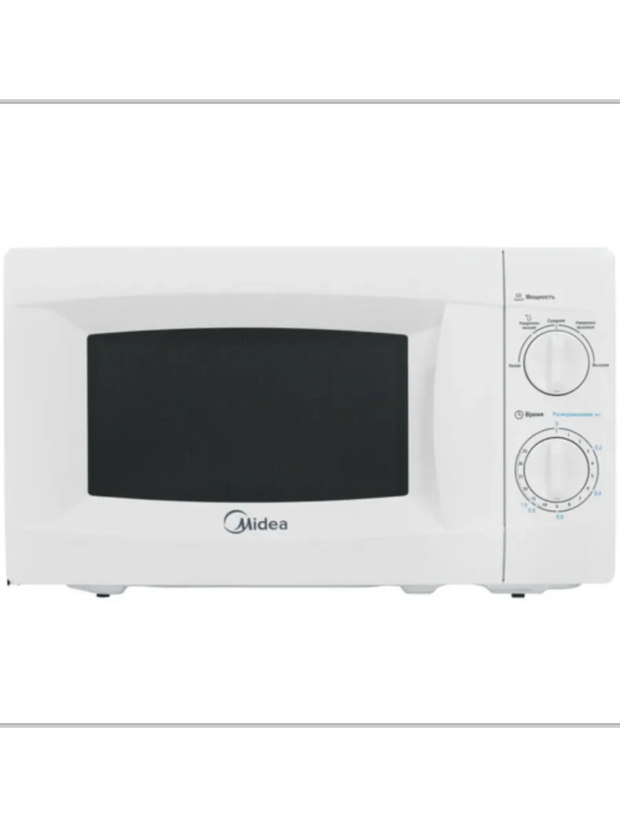 СВЧ печь-соло Midea MM720CKE, белый 700Вт, 20л, механика