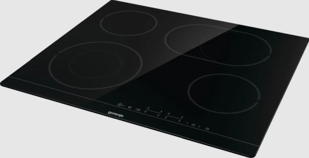 Варочная панель Gorenje ECT642BCSCE, 59 см, Hi-Light, 4 конфорки, таймер, сенсорное управление, шлифованный передний край, PowerBoost, дисплей, блокир