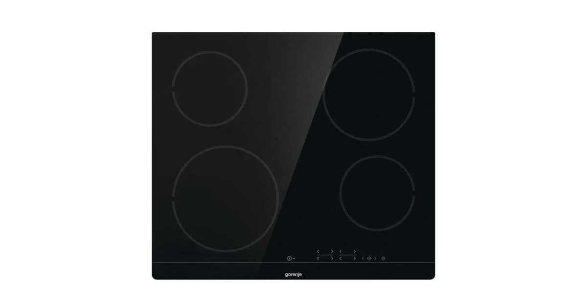 Варочная панель Gorenje ECT642BCSCE, 59 см, Hi-Light, 4 конфорки, таймер, сенсорное управление, шлифованный передний край, PowerBoost, дисплей, блокир