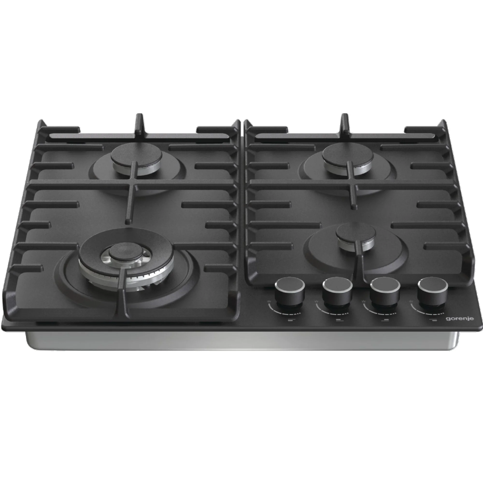 Газовая варочная панель Gorenje GW642SYB, 4 конфорки, эмалированная сталь, черный