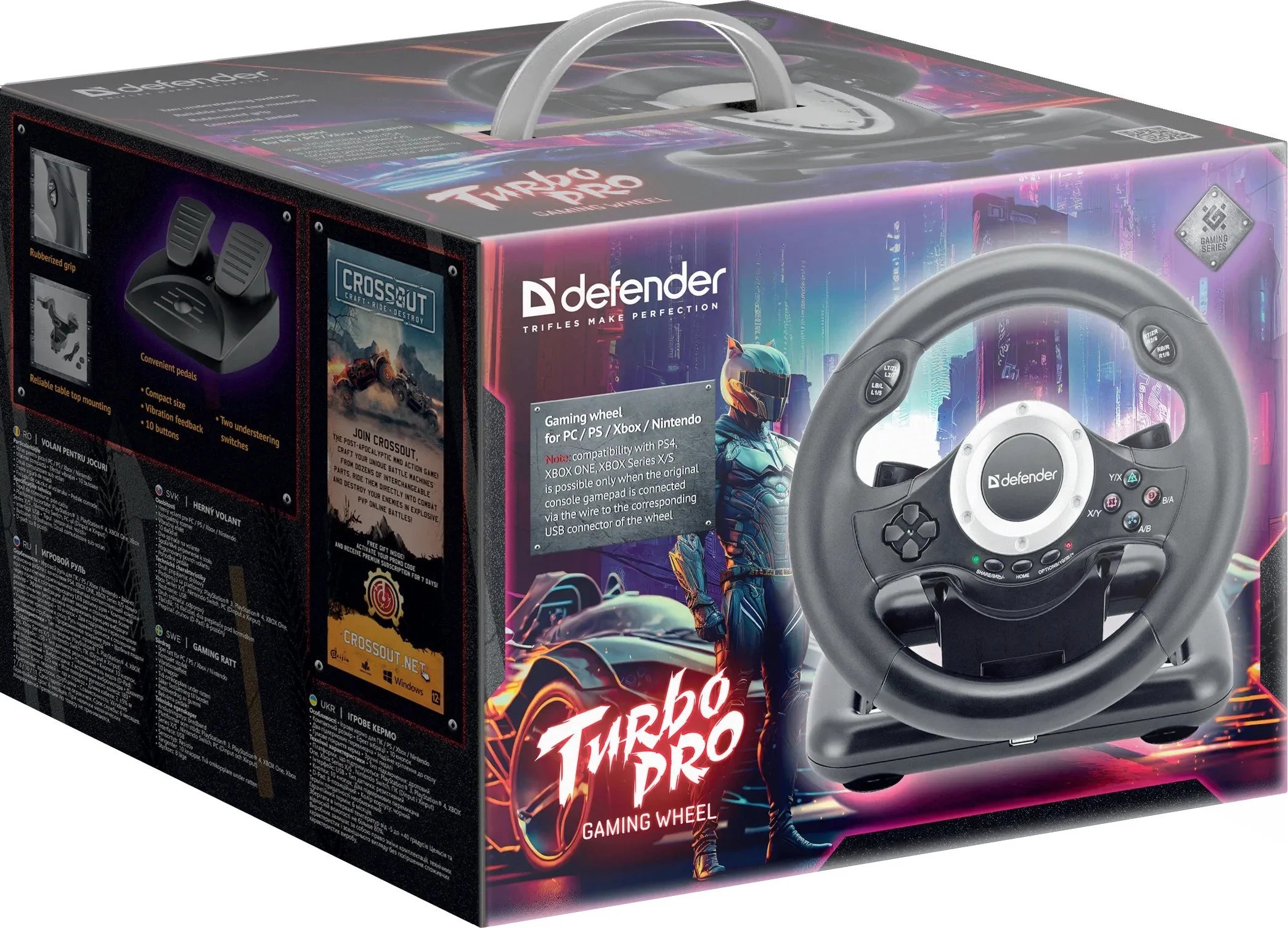 Игровой руль Defender TURBO PRO PC/PS3/PS4/XBOX