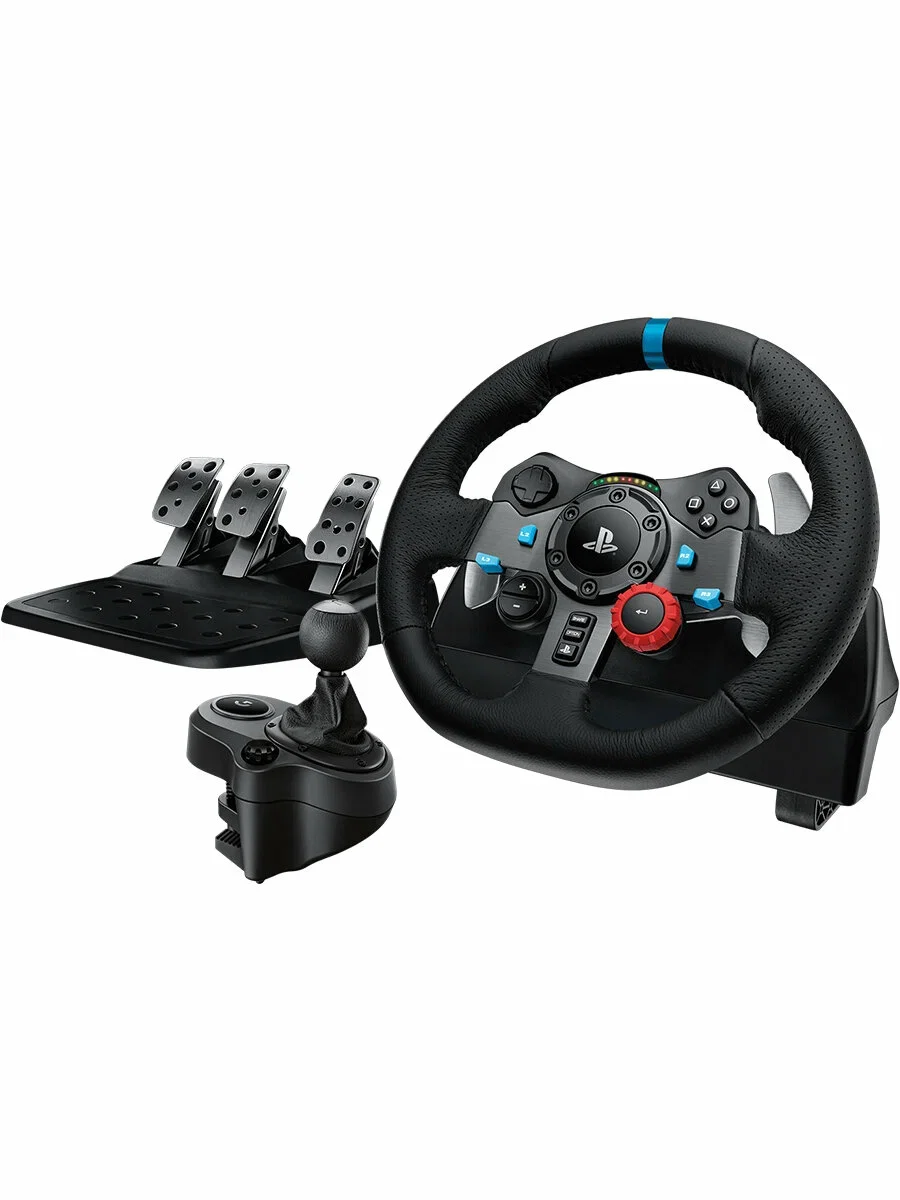 Руль LOGITECH G29 игровой (USB, для PS и PC, педали, виброотдача, 941-000113/941-000112/941-000142)